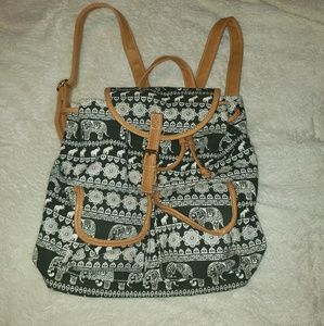 Aztec Print Backpack Purse